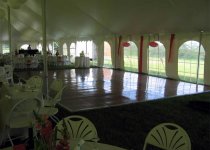 Dance Floor Placed Against Edge of Tent