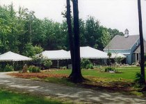 20 x 20, 20 x 40, and  30 x 40 Frame Tents for a wedding reception