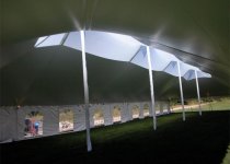 40 x 100 Translucent Peak Century Tent Interior