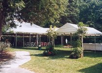 9 x 30 and 9 x 20 Marquees used for a  covered entrance