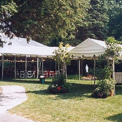 9 X 30 And 9 X 20 Marquees Used For A Covered Entrance
