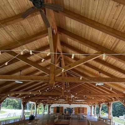 Vintage Led Strings In A Pavilion