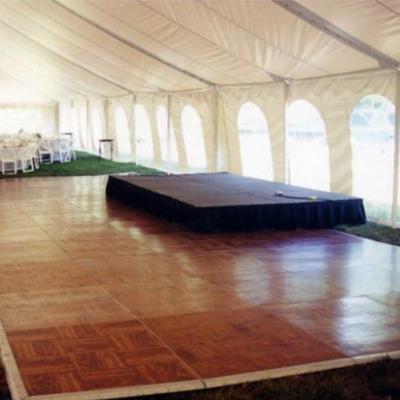 Dance Floor Built Around Band Stage