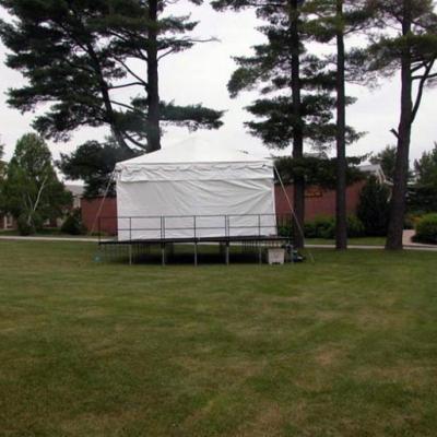Stage Leveled Over A Slope