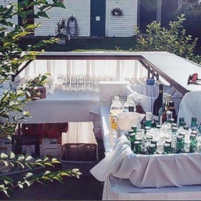 6' Tables with Bar Tops in an 