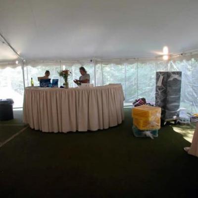 Serpentine Tables with Bar Tops in a 