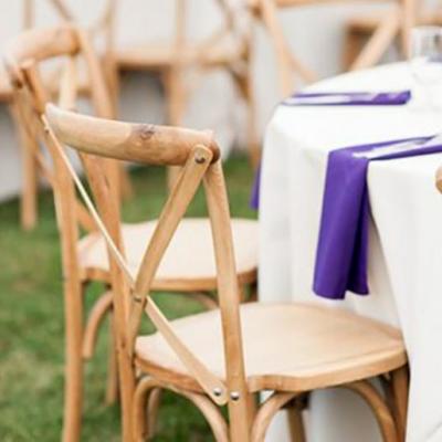 Natural Cross Back Chairs 2