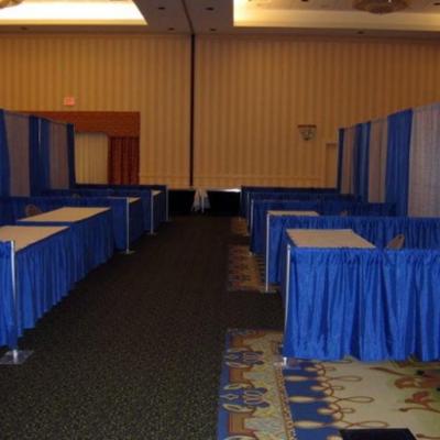 Blue Grey Drapes With Blue Skirts