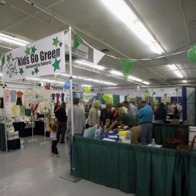 Green White Drapes