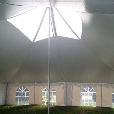 40 X 40 Translucent Peak Century Tent Interior