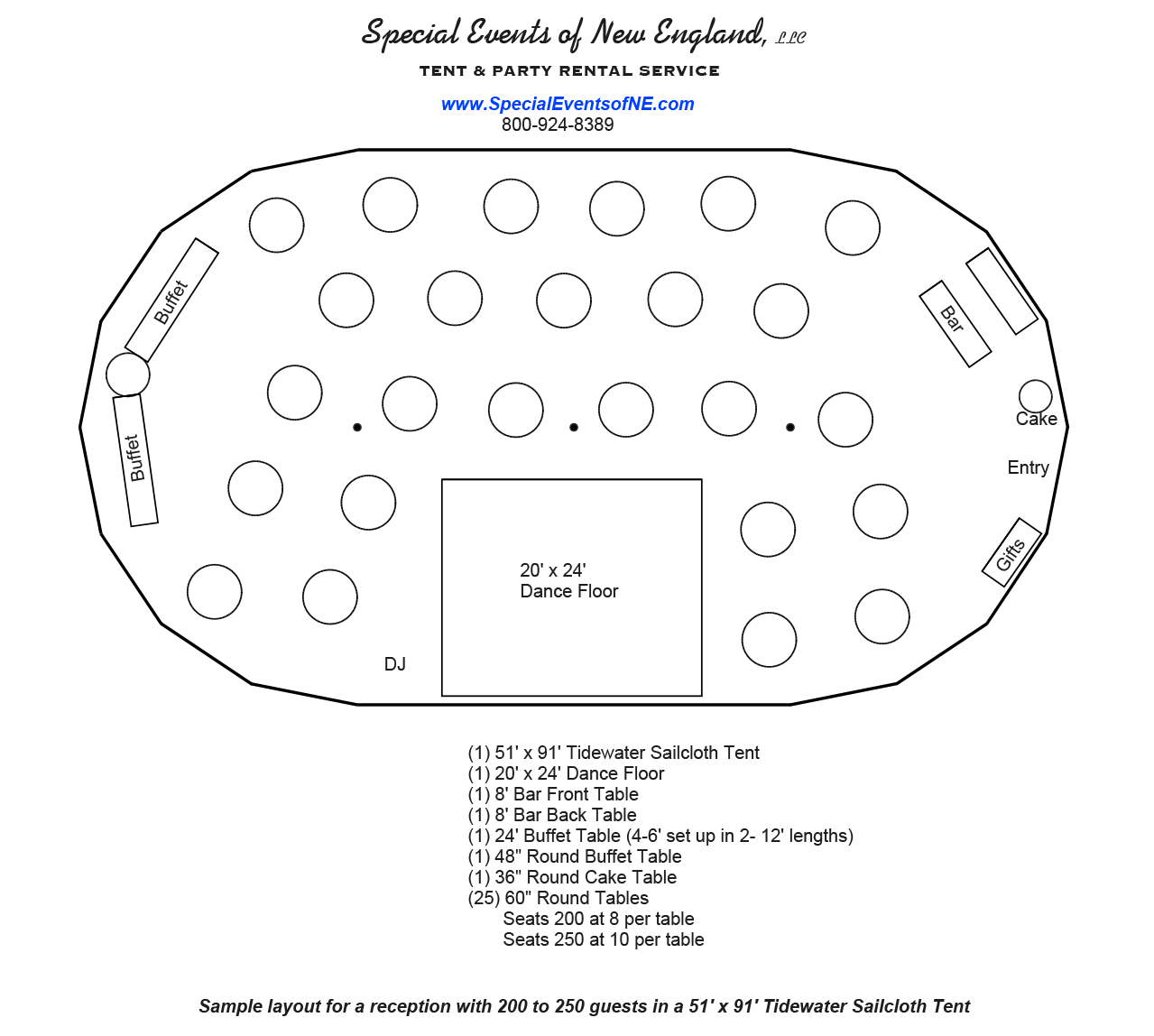Tent Layout Options Get The Right, How Many Round Tables For 250 Guests